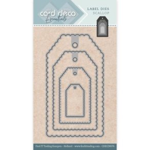Card Deco dies Label Scallop 12,5x7cm