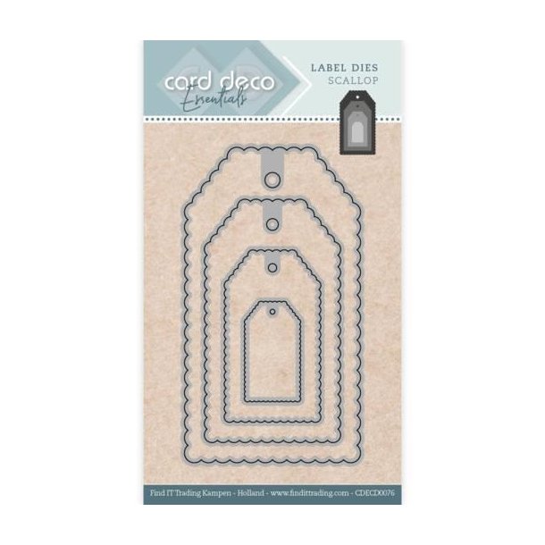 Card Deco dies Label Scallop 12,5x7cm