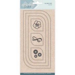 Card Deco dies Slimline bow 21x10cm