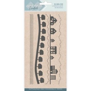 Card Deco dies Slimline landscrapes 21x10cm