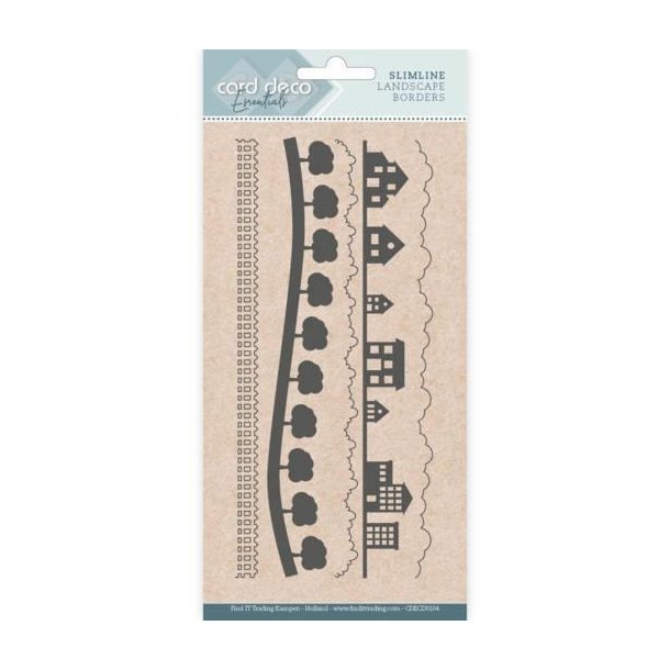 Card Deco dies Slimline landscrapes 21x10cm