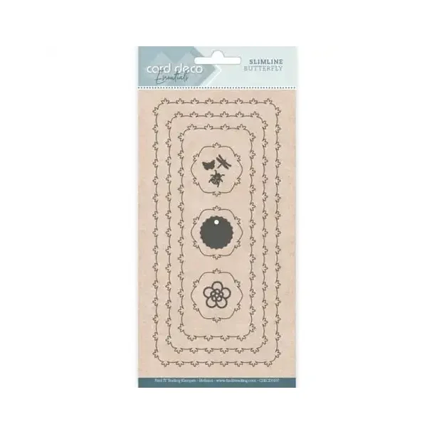 Card Deco dies Slimline butterfly 21x10cm
