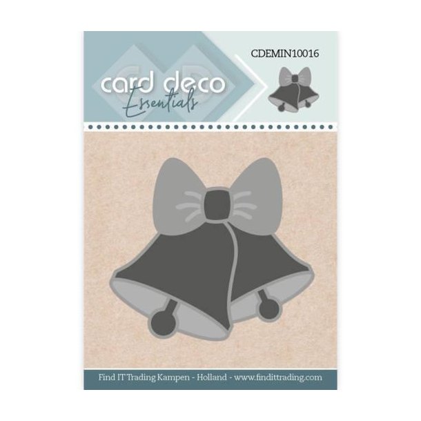 Card Deco Mini Juleklokker 4,8x4,3cm
