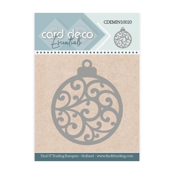 Card Deco Mini Julekugle 4,1x5cm