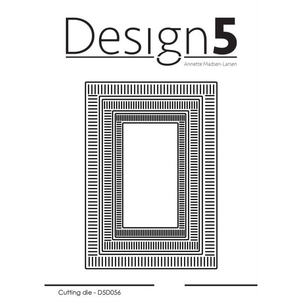 Design 5 dies Rectangel-Stripes St�rste: 7,4x10,5cm