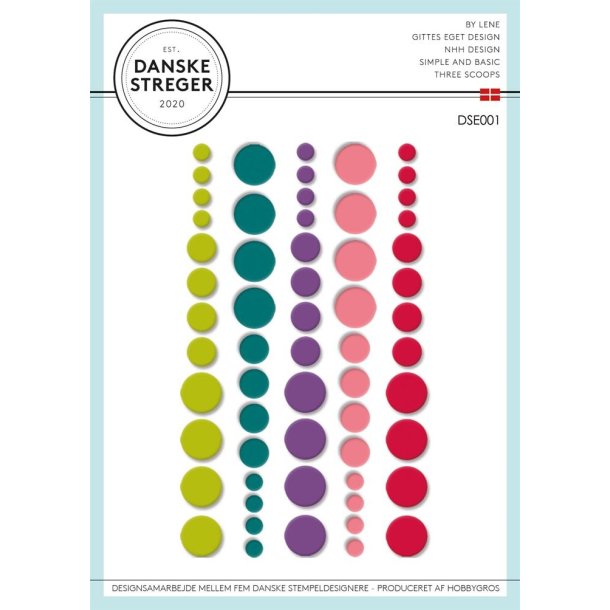 Danske Streger Enamel Dots 4, 6, 8mm