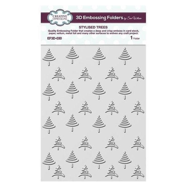  Creativ Espressons Embossingfolder Stylised Trees 14,6x19cm