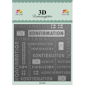  Dixi Craft embossingfolder Konfirmation 15x15cm