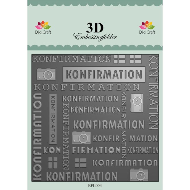  Dixi Craft embossingfolder Konfirmation 15x15cm