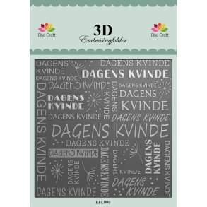  Dixi Craft Embossingfolder Dagens kvinde 15x15cm