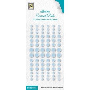  Nellie Snellen Enamel dots Baby blue 12x8, 36x6 og 36x4mm
