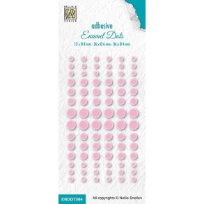 Nellie Snellen Enamel dots Baby pink 12x8, 36x6 og 36x4mm