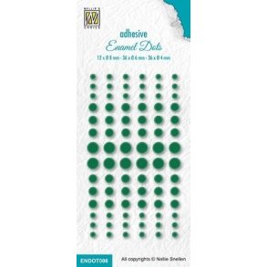 Nellie Snellen Enamel dots Green 12x8, 36x6 og 36x4mm