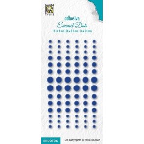 Nellie Snellen Enamel dots Blue 12x8, 36x6 og 36x4mm
