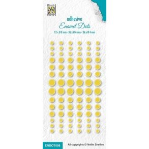 Nellie Snellen Enamel dots Yellow 12x8, 36x6 og 36x4mm