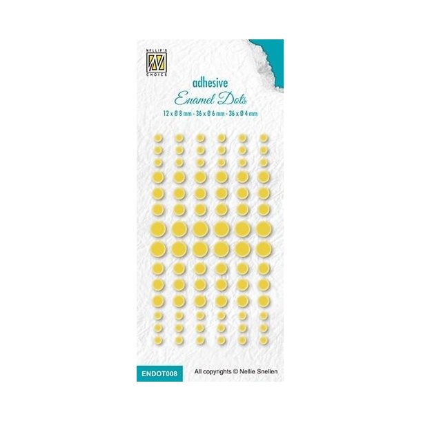 Nellie Snellen Enamel dots Yellow 12x8, 36x6 og 36x4mm