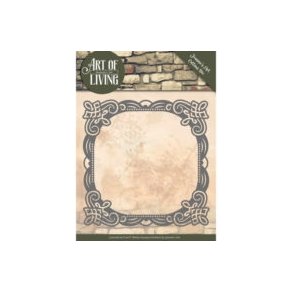  Jeanines Art die Firkant med ornamenthj�rner 13x13cm