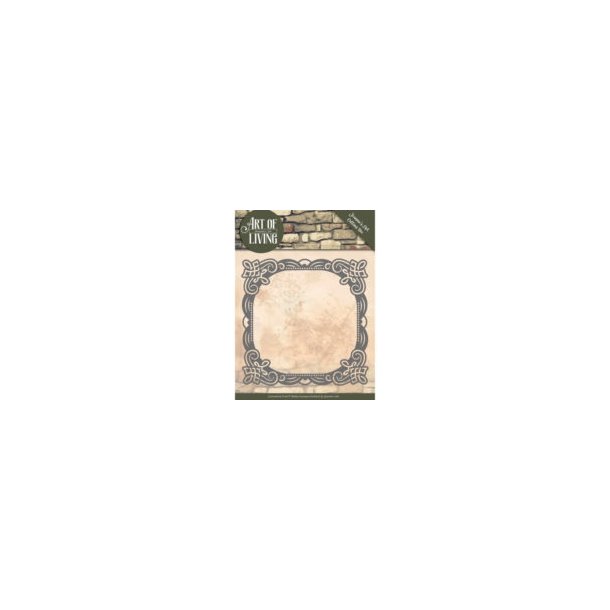  Jeanines Art die Firkant med ornamenthj�rner 13x13cm