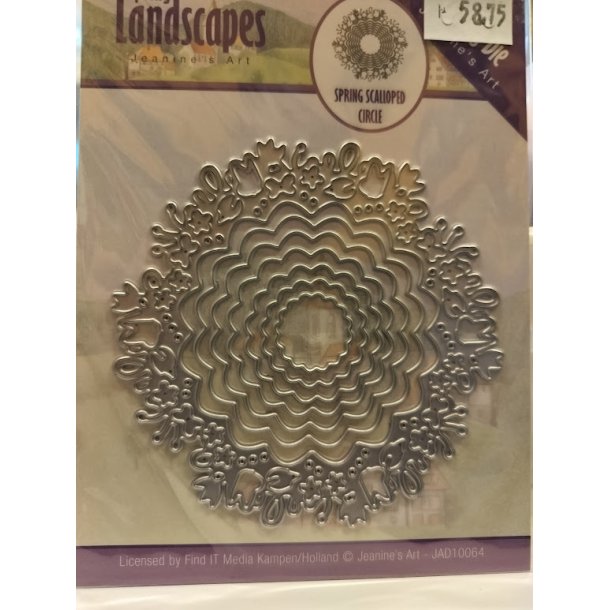 Jeanine Art die Spring Scalloped Circle