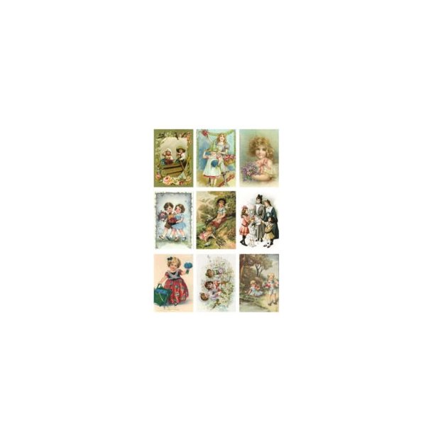 Reprint klippeark B�rn og blomster 200 gr