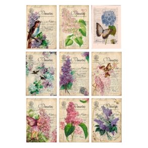  Reprint klippeark Blomster og dyr 200 gr