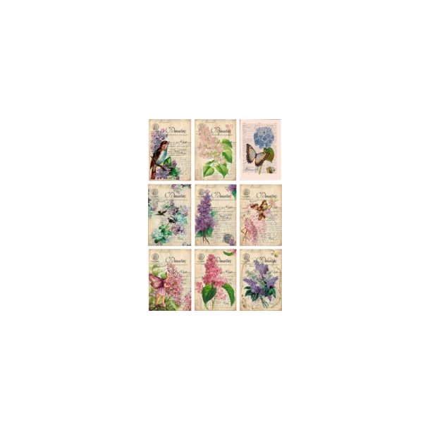  Reprint klippeark Blomster og dyr 200 gr
