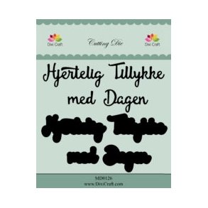 Dixi Craft die Hjertelig tillykke med skygge