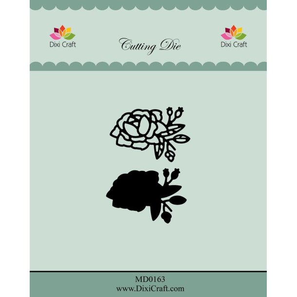 Dixi Craft die Roses with outline-2 4,1x2,8cm
