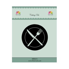 Dixi Craft die Tallerken og bestik 7,3x7,3cm 