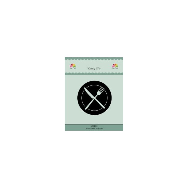 Dixi Craft die Tallerken og bestik 7,3x7,3cm 