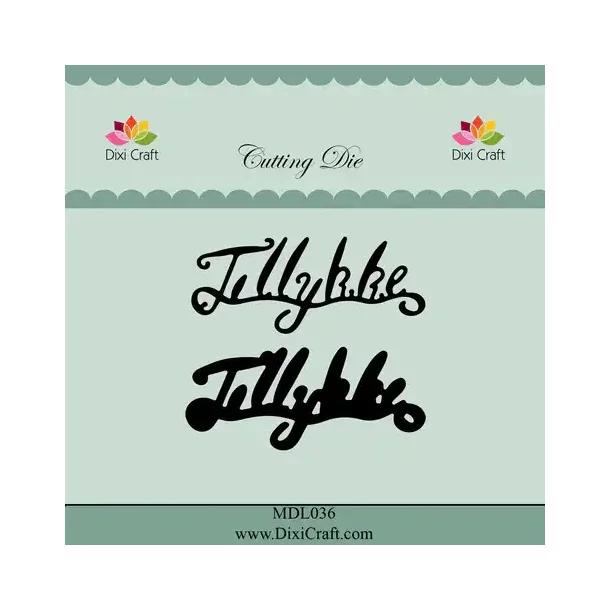 Dixi Craft dies Tillykke 6,1x2,7cm
