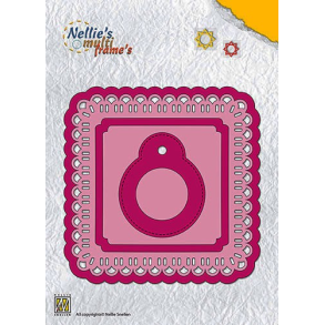  Nellie Snellen die Square with label