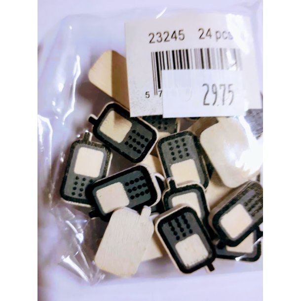 Mobiler sm� tr� 24 stk ca 11x20mm