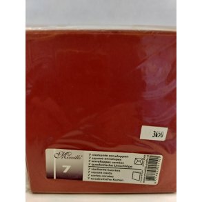 M�rker�de kort og kuverter halvblanke 13,5x13,5cm 7 s�t