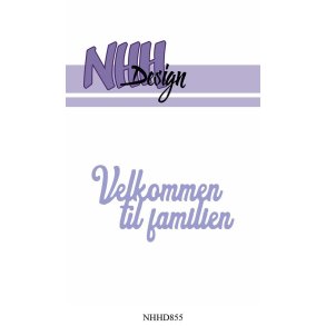  NHH Design die Velkommen i familien 6,9x3,8cm