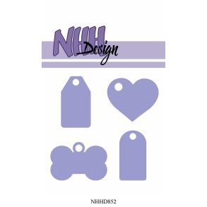  NHH Design Die Tags Heart 3,7x3,2cm