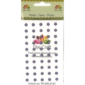  Dixi Craft Selvkl�bende halvperle lilla 5 mm 50 stk