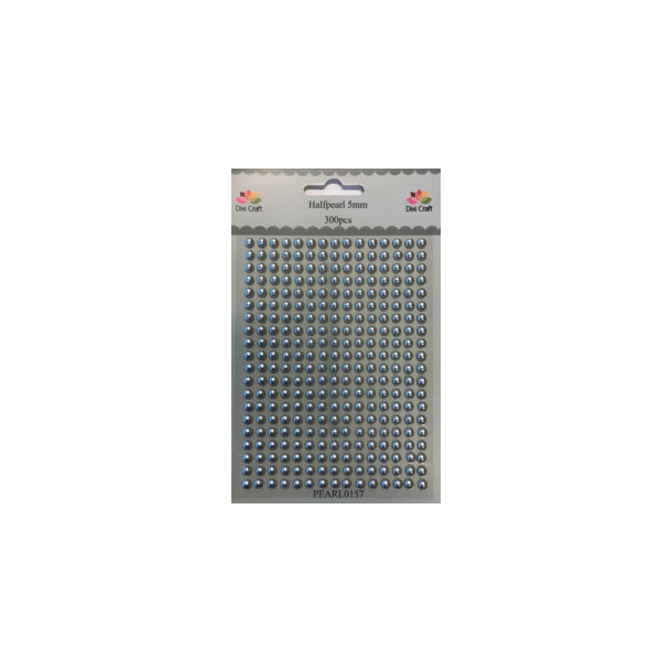  Dixi Craft Selvkl�bende halvperler s�lv 5 mm 300 stk