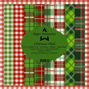  Paper Favorites Christmas Plaid 15x15cm 3x8 design 200g