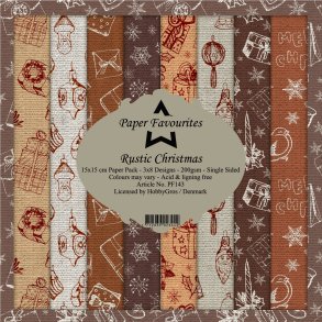  Paper Favourites Rustic Christmas 15x15cm 3x8 design 200g