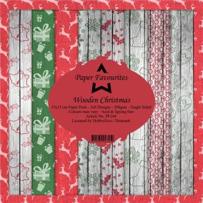  Paper Favourites Paper Pack Rustic Christmas 15x15cm 3x8 design 200g