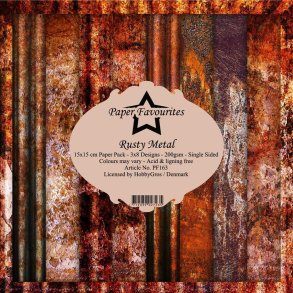  Paper Favourites Rutsy metal 15x15cm 3x8design 200g