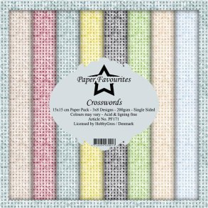Paper Favourites Crosswoods 15x15cm 3x8 design 200g