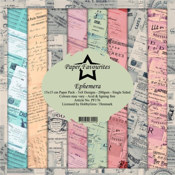Paper Favourites Eqhemera 3x8 design 15x15cm 200g
