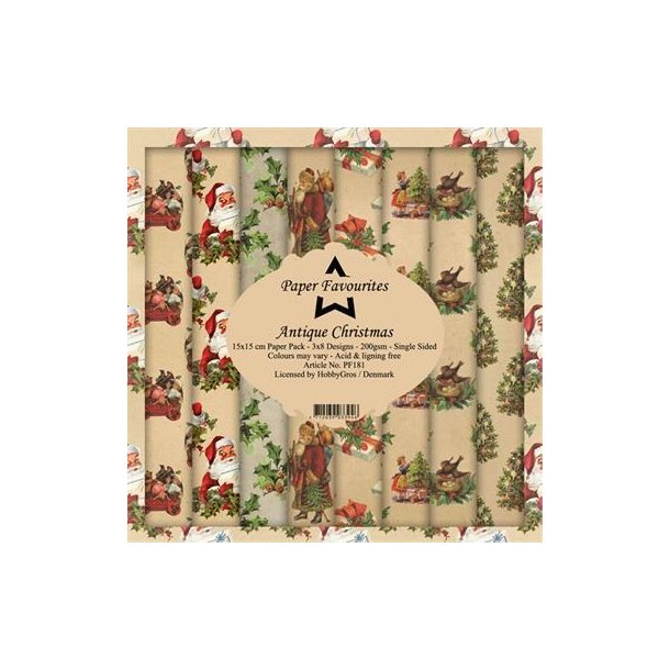 Paper Favourites Anrique Christmas 3x8 design 15x15cm 200g
