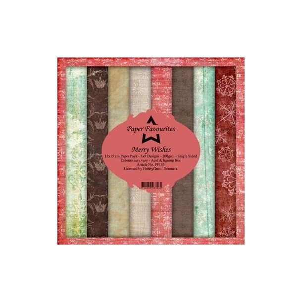 Paper Favourites Moose Christmas 3x8 design 15x15cm 200g