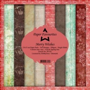 Paper Favourites Merry Whisnes 3x8 design 15x15cm 200g