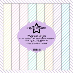 Paper Favourites Diagonal stripes 3x8 design 15x15cm 200g