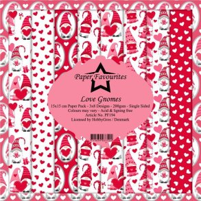 Paper Favpurites Love Gnomes 3x8 design 15x15cm 200g