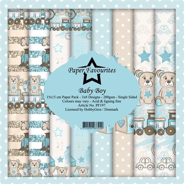 Paper Favourites Baby boy 3x8design 15x15cm 200g